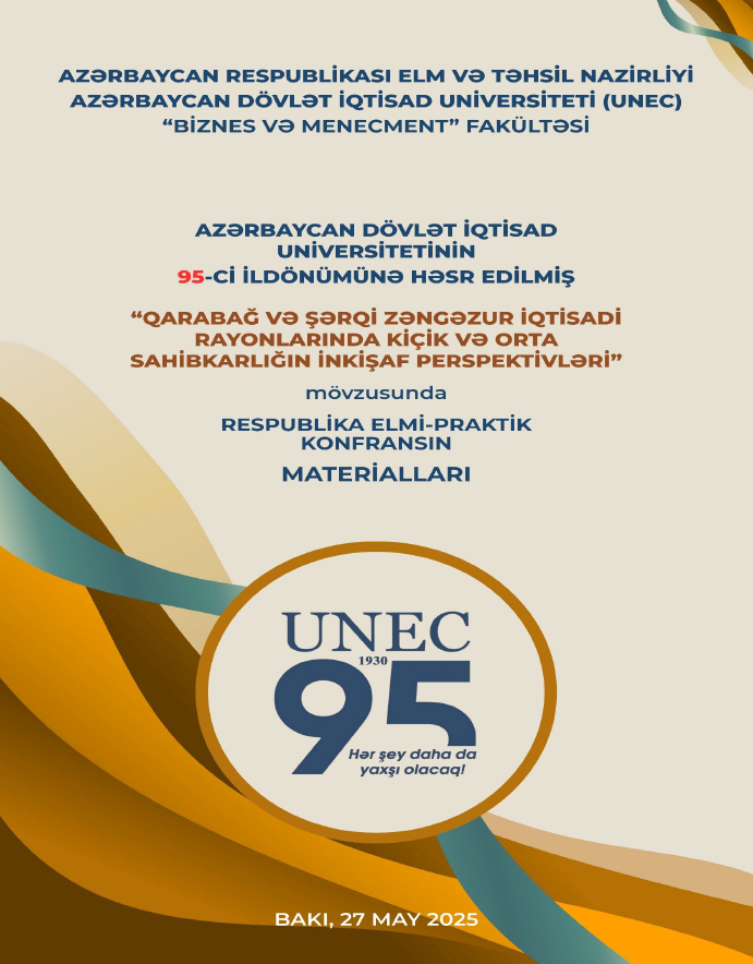 Cover of “Qarabağ və Şərqi Zəngəzur iqtisadi rayonlarında kiçik və orta sahibkarlığın inkişaf perspektivləri”