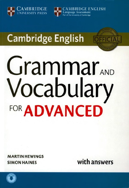 Cover of Grammar and Vocabulary for Advanced