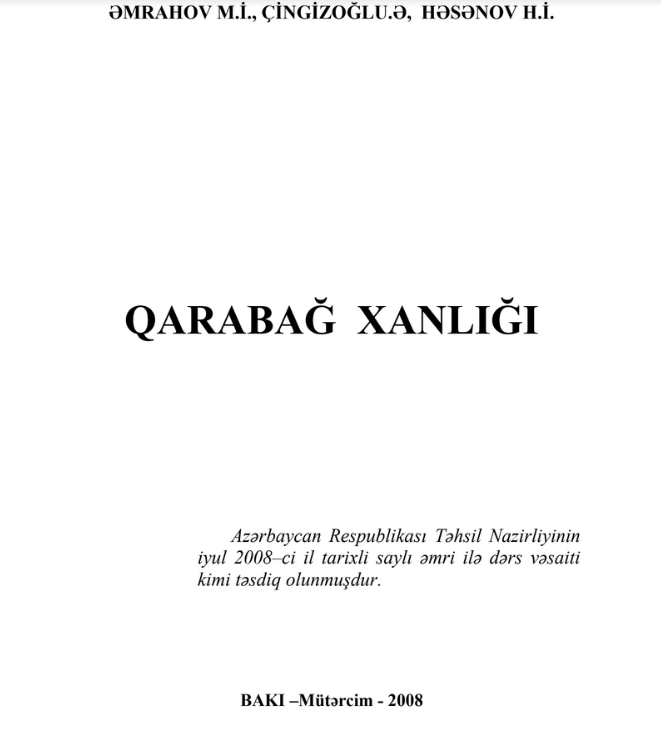 Cover of Qarabağ Xanlığı