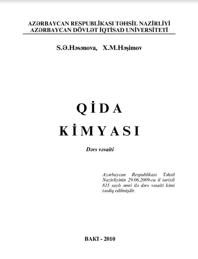 Cover of Qida Kimyası