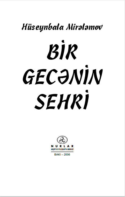 Cover of Bir Gecənin Sehri