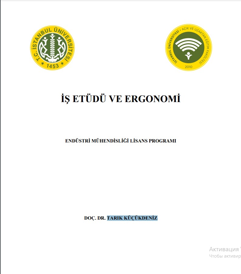 Cover of İş Etüdü və Ergonomi