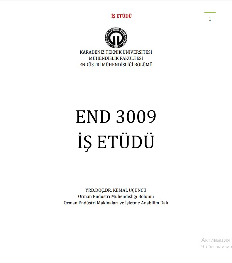 Cover of İŞ ETÜDÜ