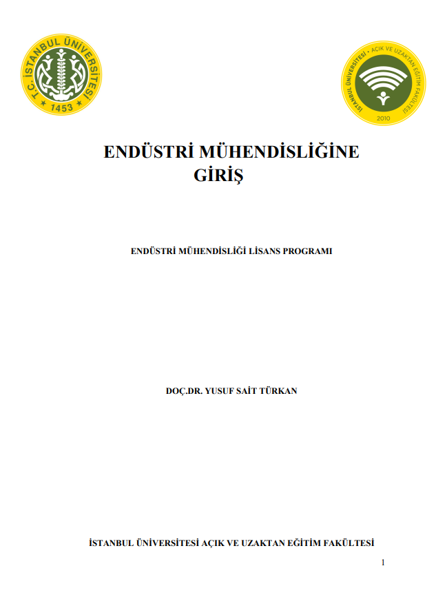 Cover of ENDÜSTRİ MÜHENDİSLİĞİNE  GİRİŞ