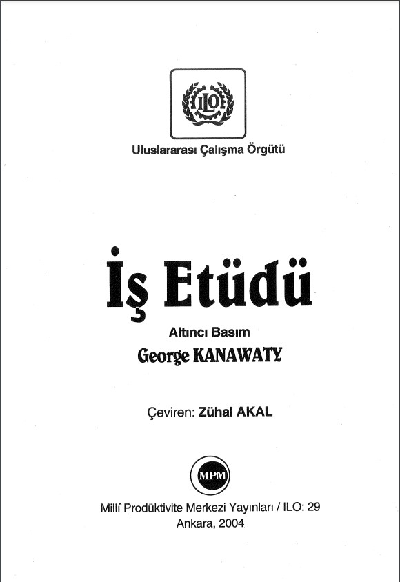 Cover of İŞ ETÜDÜ