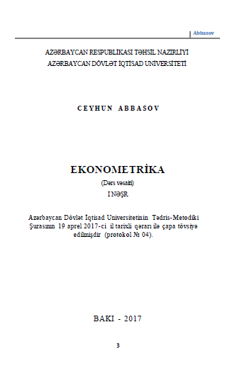 Cover of Ekonometrika