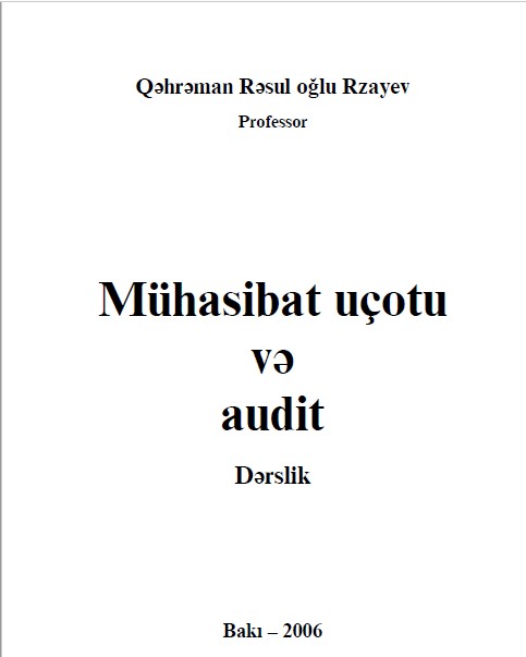 Cover of Mühasibat uçotu və audit