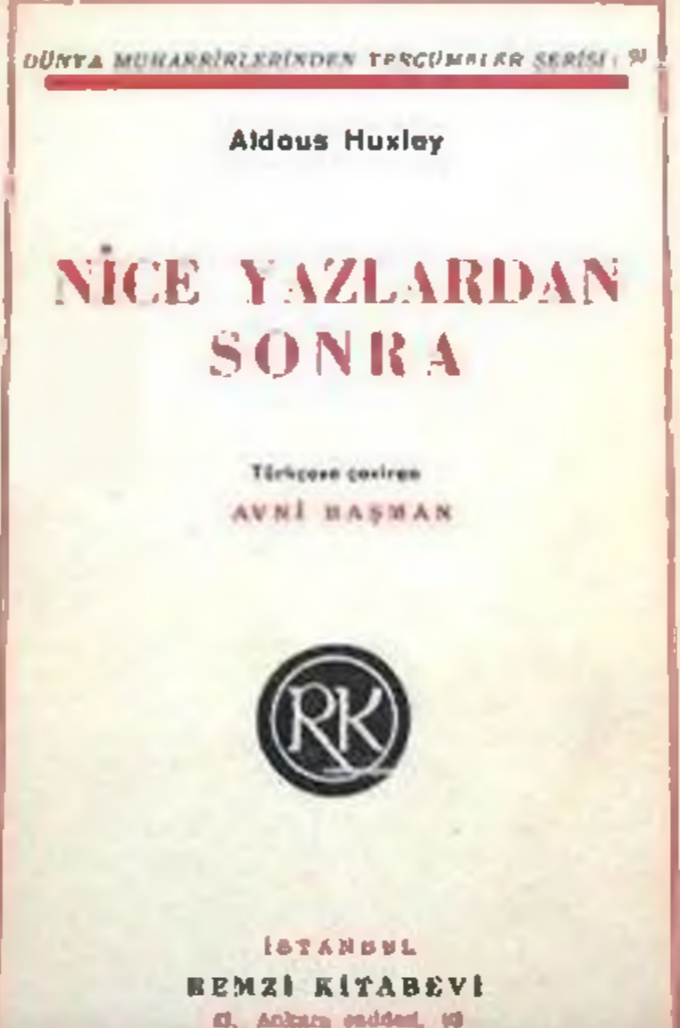 Cover of Nice yazlardan sonra