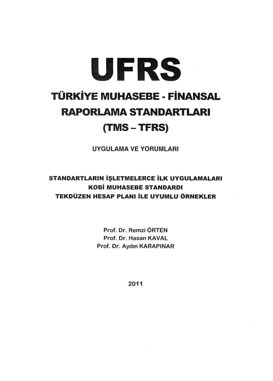 Cover of Türkiye muhasebe-finansal raporlama standartları