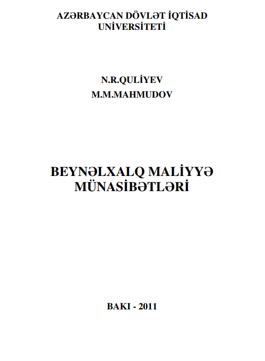 Cover of Beynəlxalq maliyyə münasibətləri