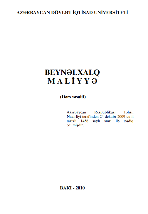 Cover of Beynəlxalq maliyyə