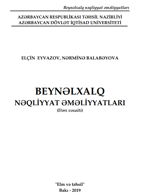 Cover of Beynəlxalq nəqliyyat əməliyyatları