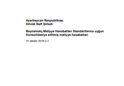 Cover of Beynəlxalq Maliyyə Hesabatları Standartlarına uyğun Konsolidasiya edilmiş maliyyə hesabatları