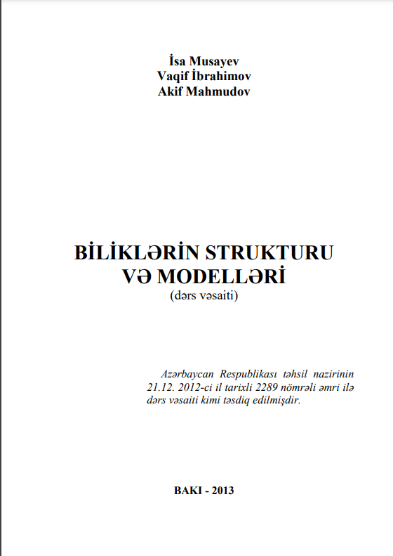 Cover of Biliklərin strukturu və modelləri