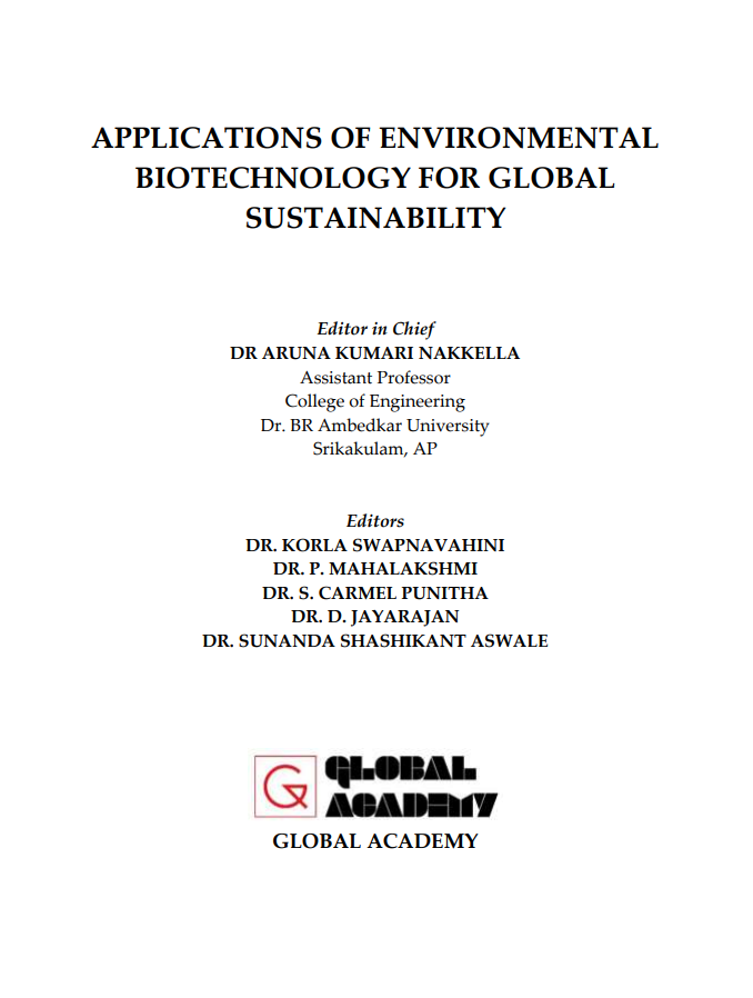 Cover of Applications of Environmental Biotechnology for Global Sustainability