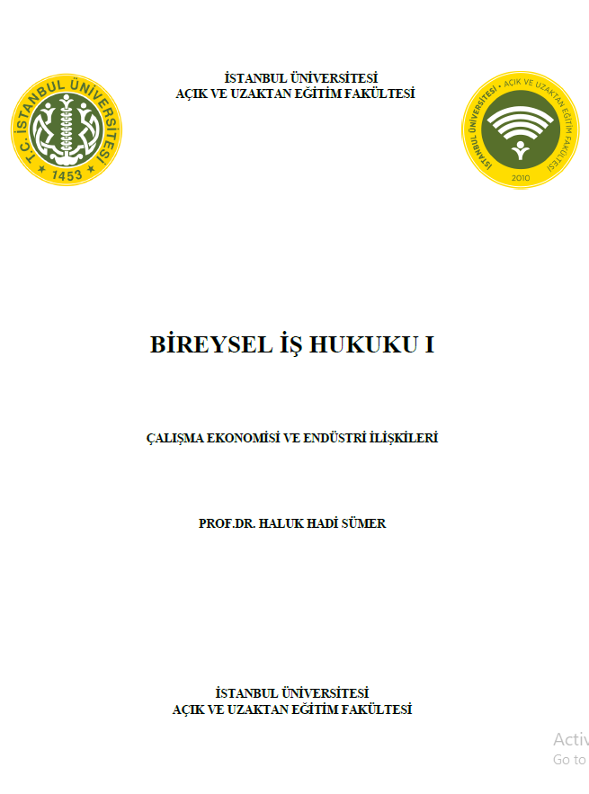 Cover of Bireysel iş hukuku I