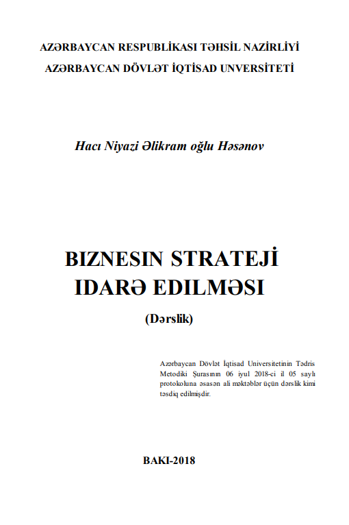 Cover of Biznesin strateji idarə edilməsi