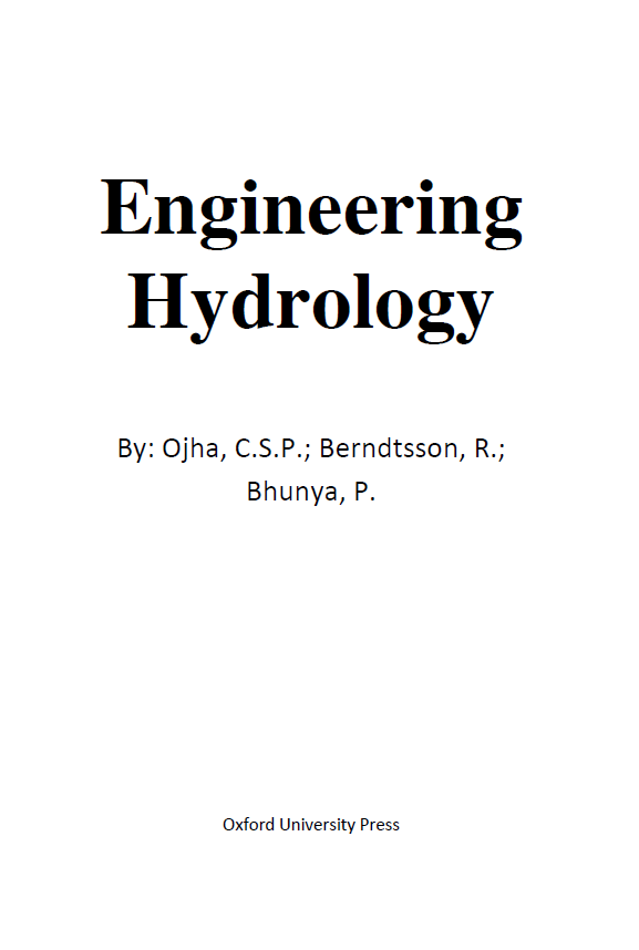 Cover of Engineering Hydrology