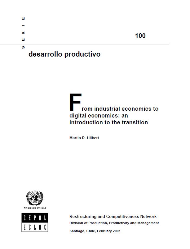 Cover of From industrial economics to digital economics: an introduction to the transition