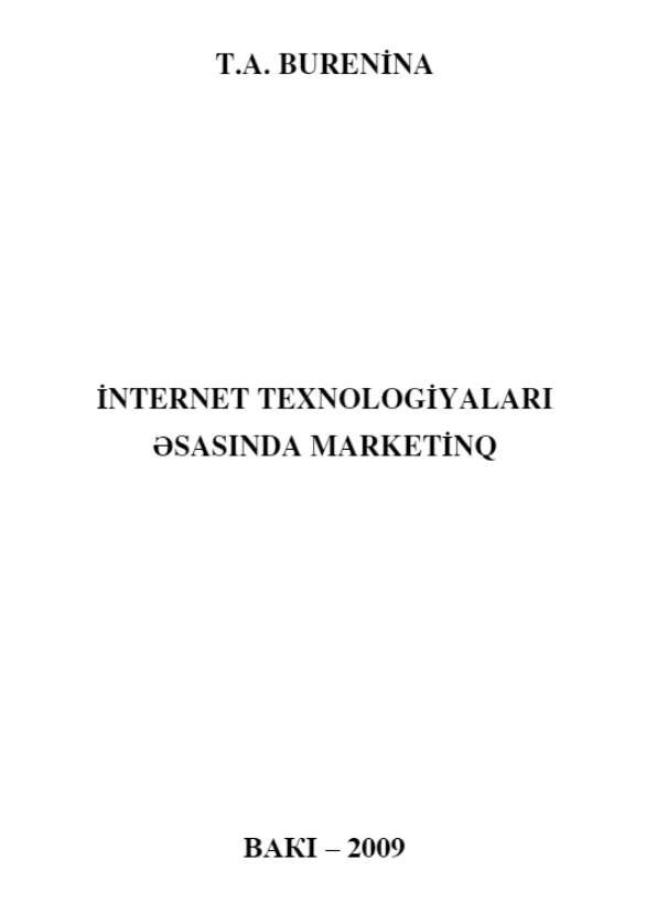 Cover of İnternet texnologiyaları əsasında marketinq