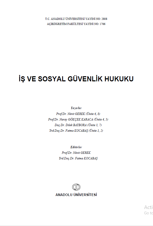 Cover of İş ve sosyal güvenlik hukuku