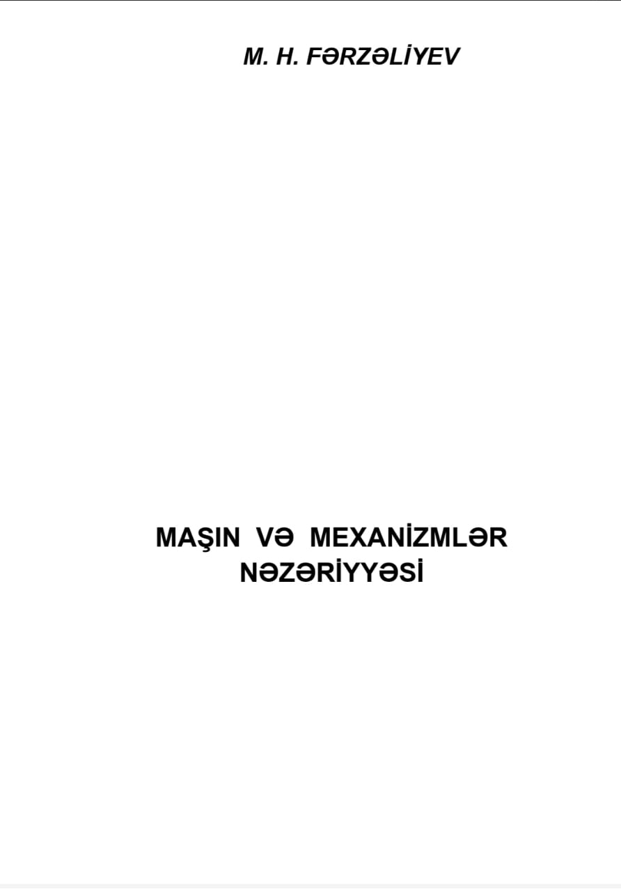 Cover of Maşın və mexanizmlər nəzəriyyəsi