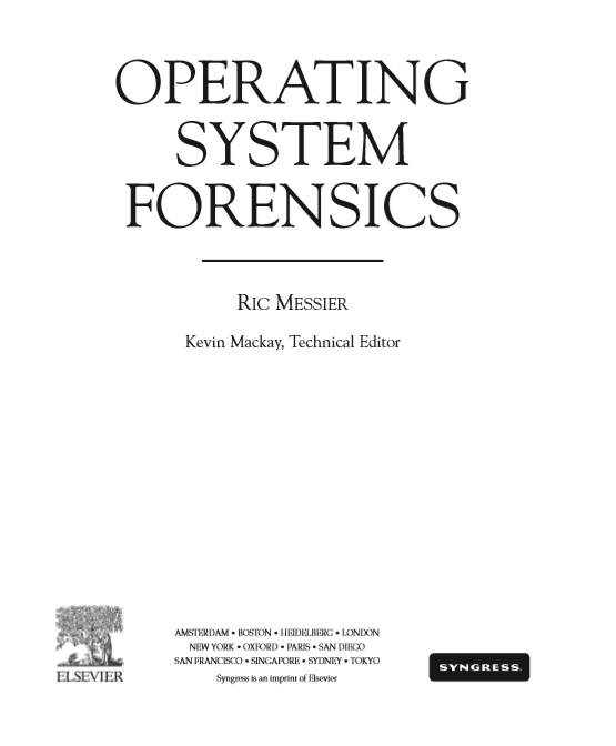 Cover of Operating system forensics