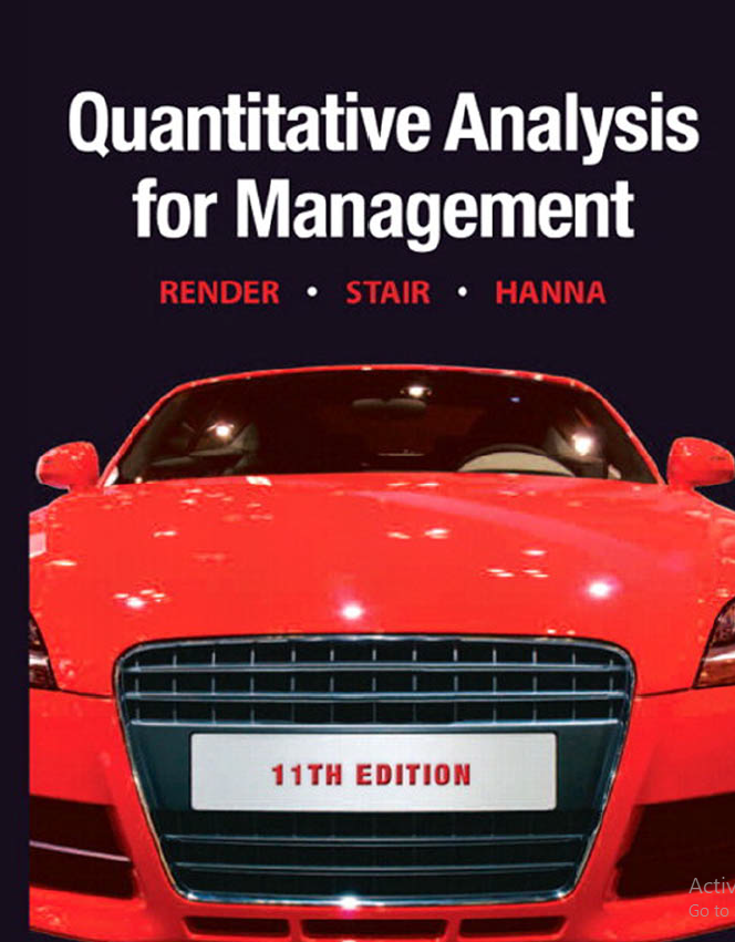 Cover of Quantitative Analysis For Management