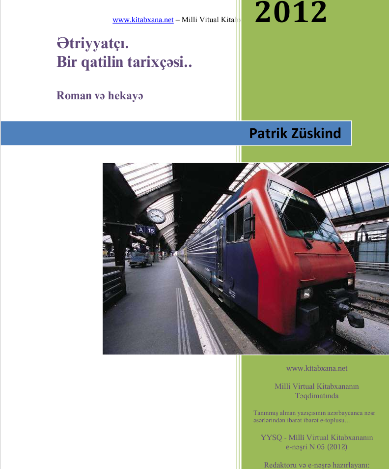 Cover of Ətriyyatçı. Bir qatilin tarixçəsi