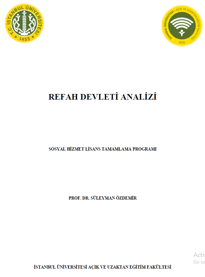 Cover of Refah Devleti Analizi