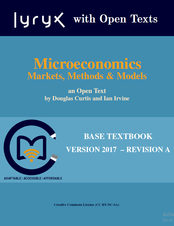 Cover of Microeconomics Markets, Methods & Models