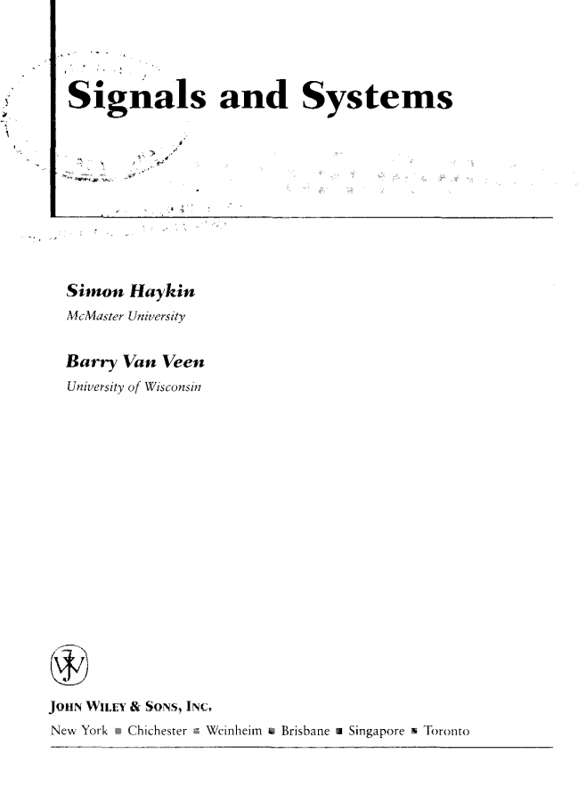 Cover of Signals and systems