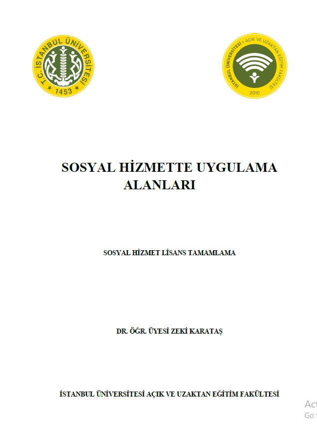 Cover of Sosyal hizmette uygulama alanları