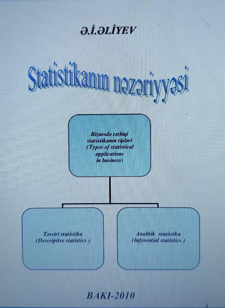Cover of Statistikanın nəzəriyyəsi