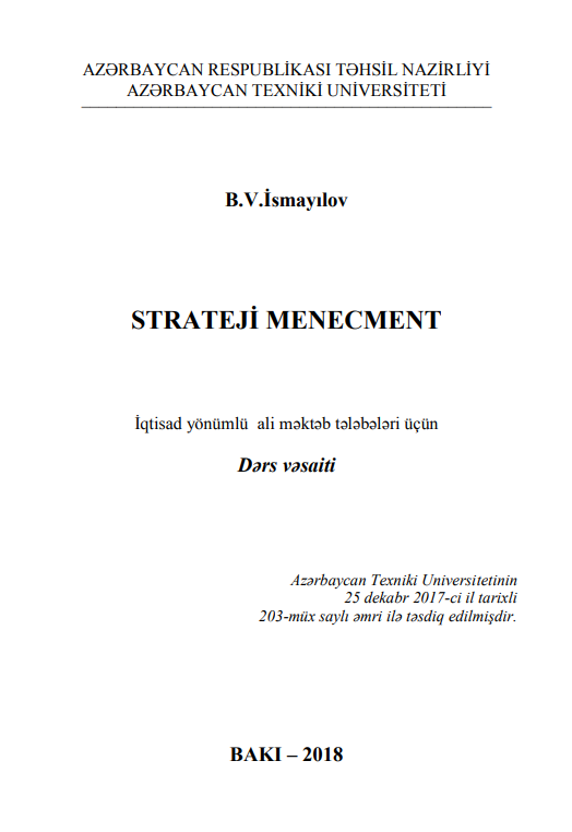 Cover of Strateji menecment