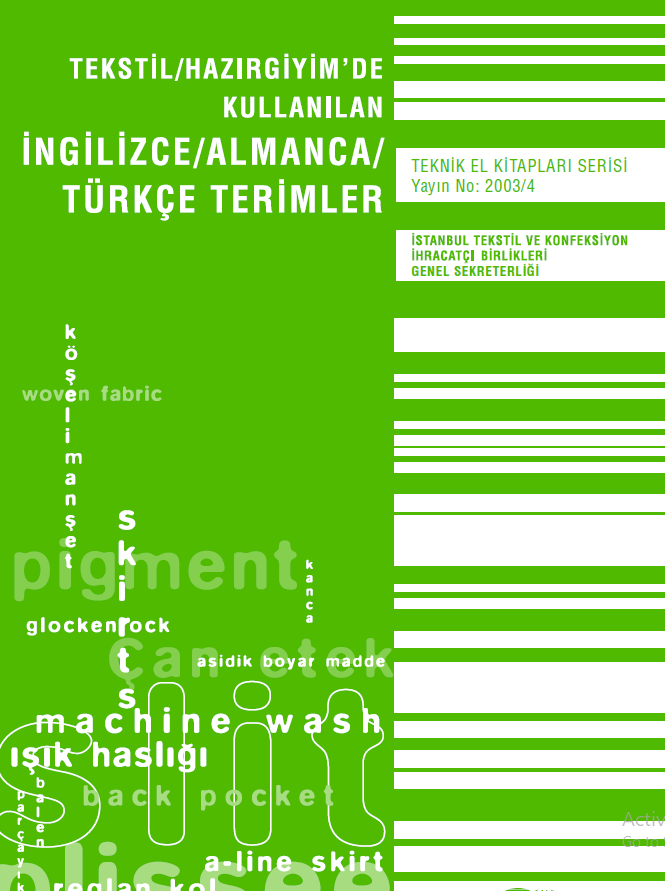 Cover of Tekstil/Hazırgiyim`de kullanılan İngilizce/Almanca/Türkçe terimler