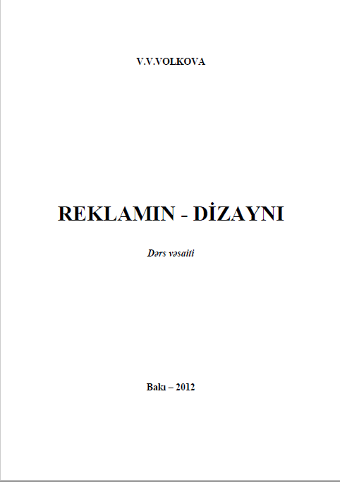 Cover of Reklamın dizaynı